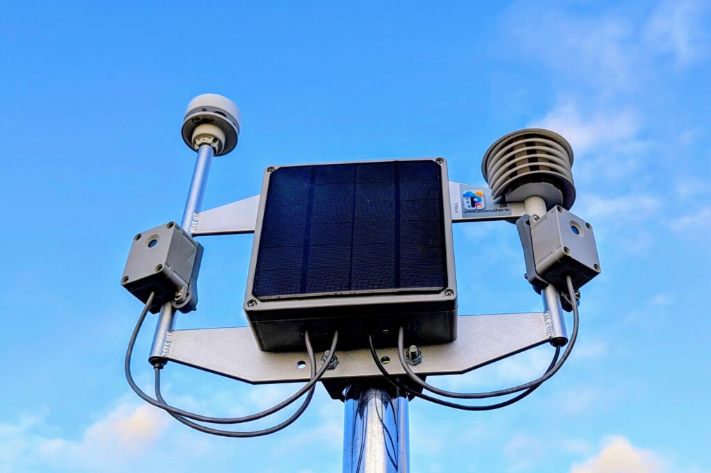 PIXWeather solar-powered station in the field